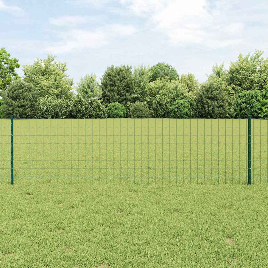 Hek Met Paal 0,6 X 50 M Staal En Pvc Groen 50 x 0,6 m omheining (7,7 x 6,4 cm gaas)