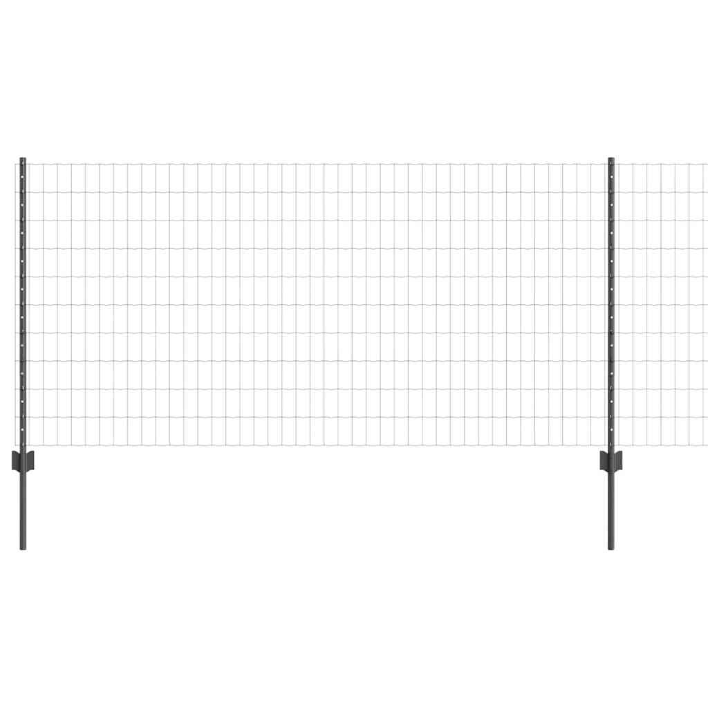 Hek met Paal Grijs 1 x 25 m Staal en PVC