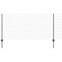 Hek met Paal Grijs 1 x 25 m Staal en PVC