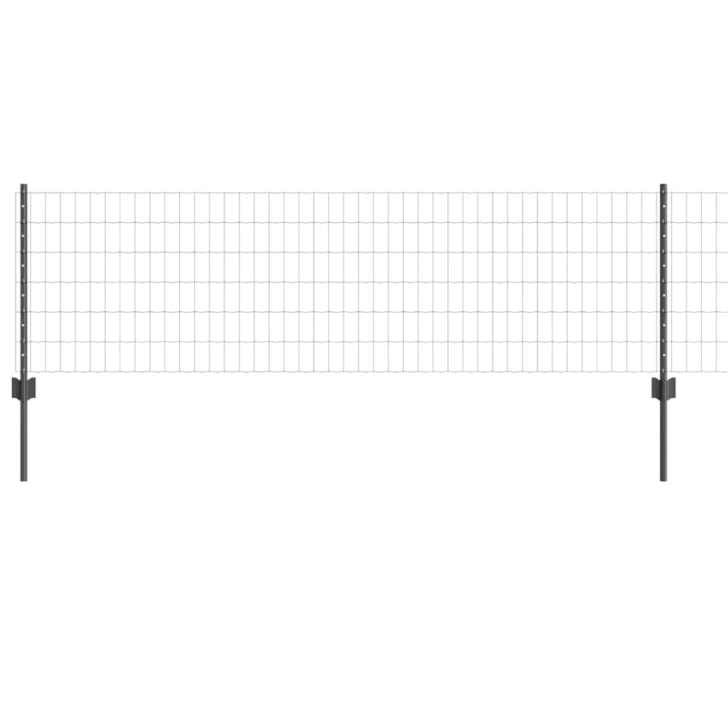 Hek met Paal Grijs 0,6 x 50 m Staal en PVC
