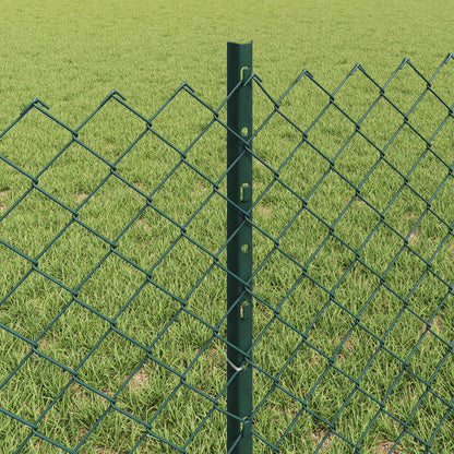 Hek Met Paal 0,6 X 25 M Staal En Pvc Groen 25 x 0,6 m hek (4 x 4 cm gaas)