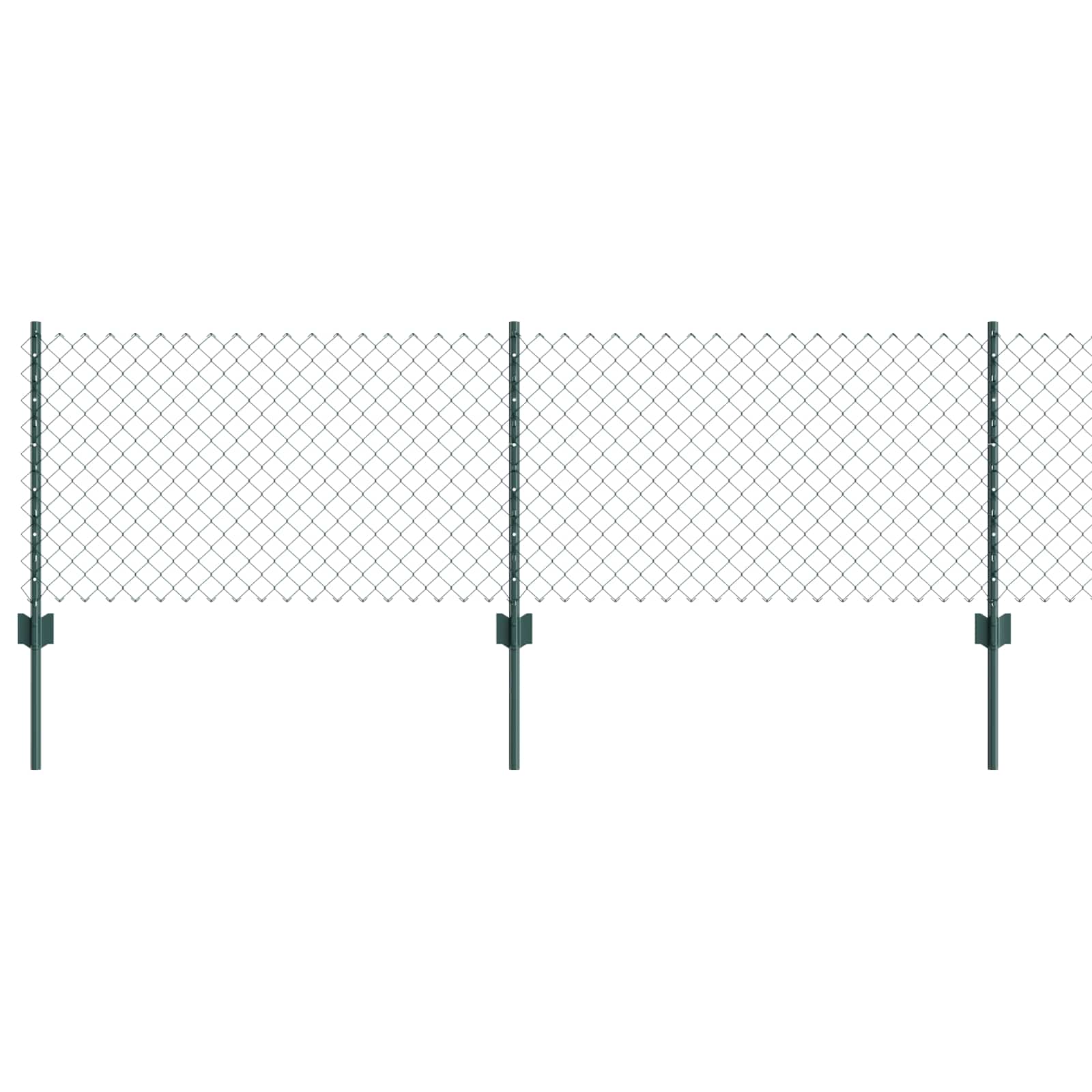 Hek Met Paal 0,6 X 25 M Staal En Pvc Groen 25 x 0,6 m hek (4 x 4 cm gaas)