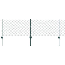 Hek Met Paal 0,6 X 25 M Staal En Pvc Groen 25 x 0,6 m hek (4 x 4 cm gaas)