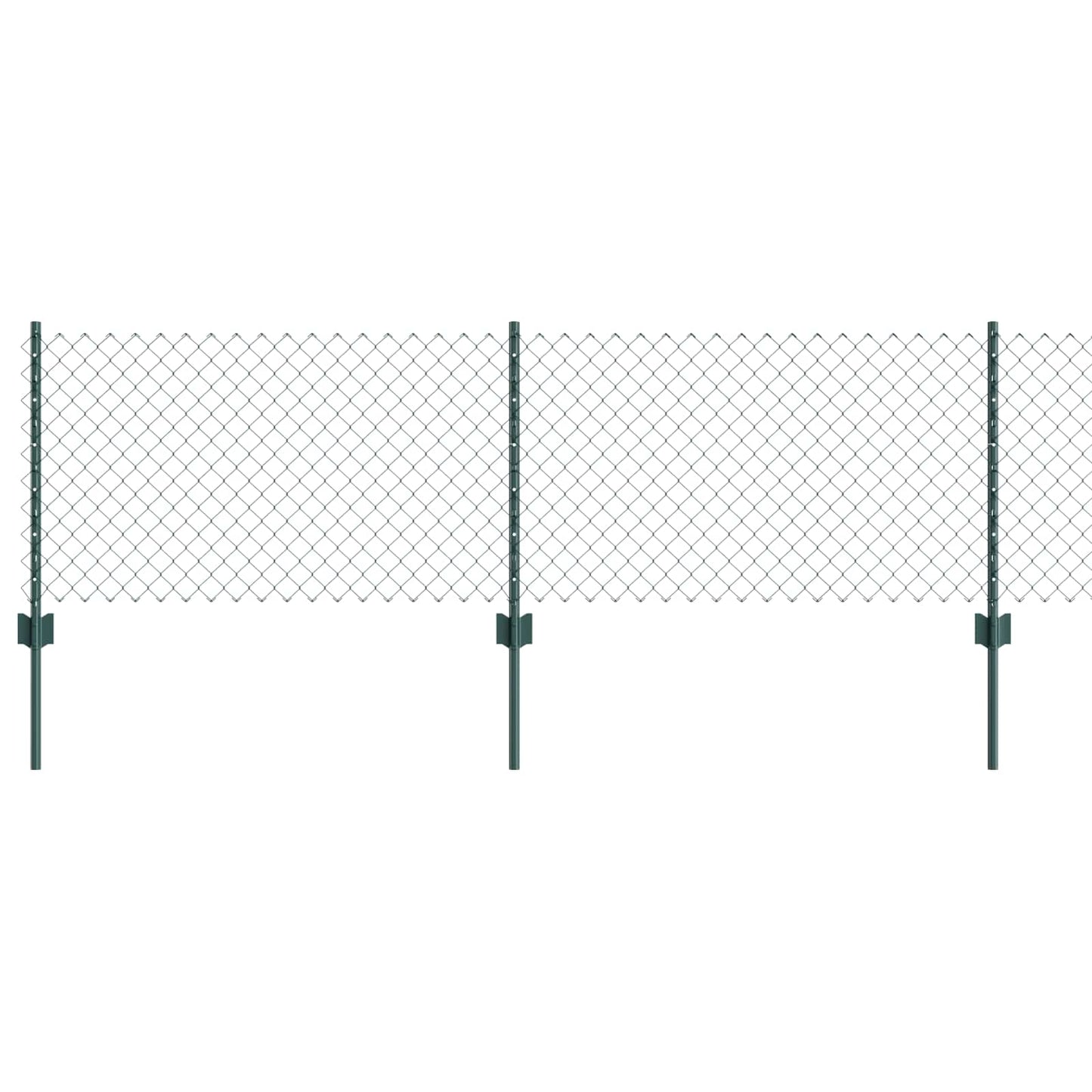 Hek Met Paal 0,6 X 25 M Staal En Pvc Groen 25 x 0,6 m hek (4 x 4 cm gaas)