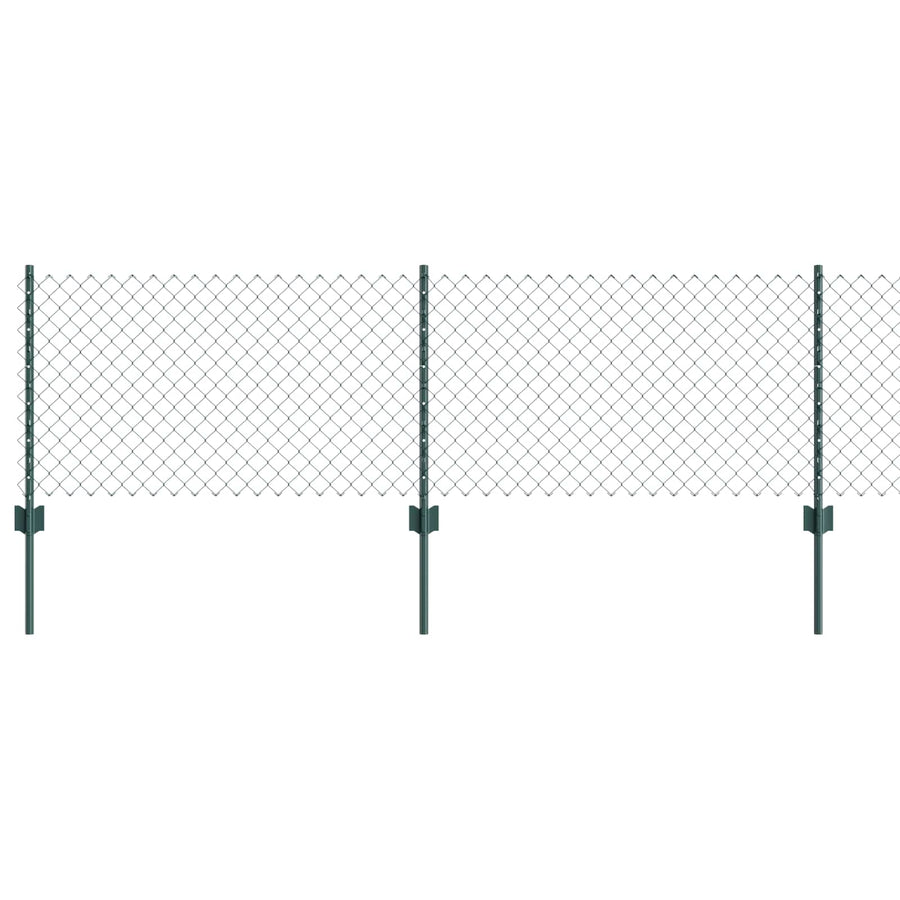 Hek Met Paal 0,6 X 25 M Staal En Pvc Groen 25 x 0,6 m hek (4 x 4 cm gaas)