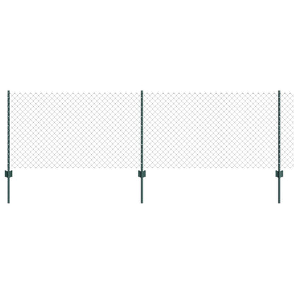 Hek Met Paal 0,8 X 25 M Staal En Pvc Groen 25 x 0,8 m omheining (4 x 4 cm gaas)