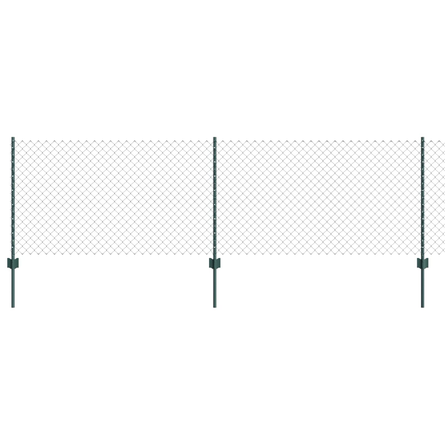 Hek Met Paal 0,8 X 25 M Staal En Pvc Groen 25 x 0,8 m omheining (4 x 4 cm gaas)