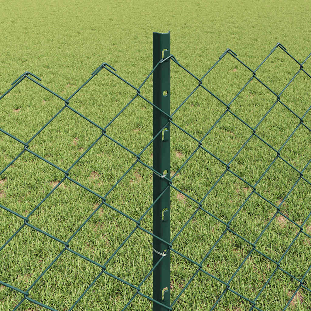 Hek Met Paal 0,8 X 25 M Staal Groen 25 x 0,8 m hek (6 x 6 cm gaas)