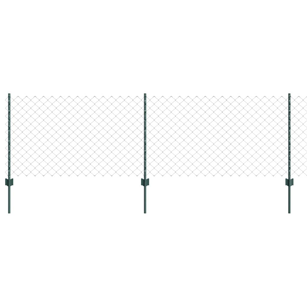 Hek Met Paal 0,8 X 25 M Staal Groen 25 x 0,8 m hek (6 x 6 cm gaas)