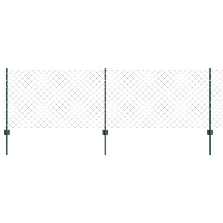 Hek Met Paal 0,8 X 25 M Staal Groen 25 x 0,8 m hek (6 x 6 cm gaas)