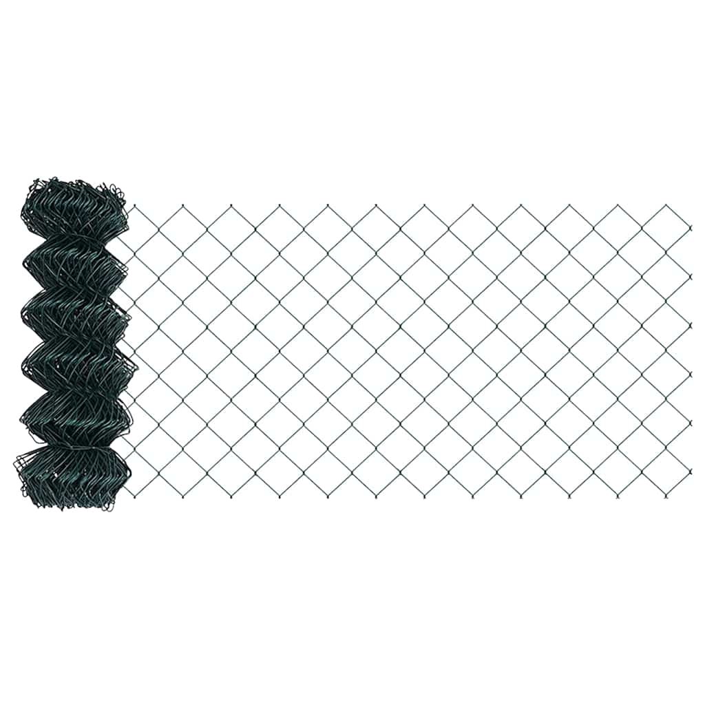 Hek Met Paal 0,8 X 25 M Staal Groen 25 x 0,8 m hek (6 x 6 cm gaas)