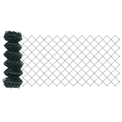 Hek Met Paal 0,8 X 25 M Staal Groen 25 x 0,8 m hek (6 x 6 cm gaas)