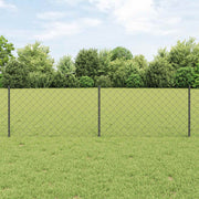Hek 0,6 x 25 m grijs staal PVC