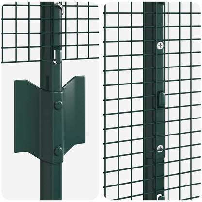Heining met Posten Groen 1,5 x 10 cm Staal