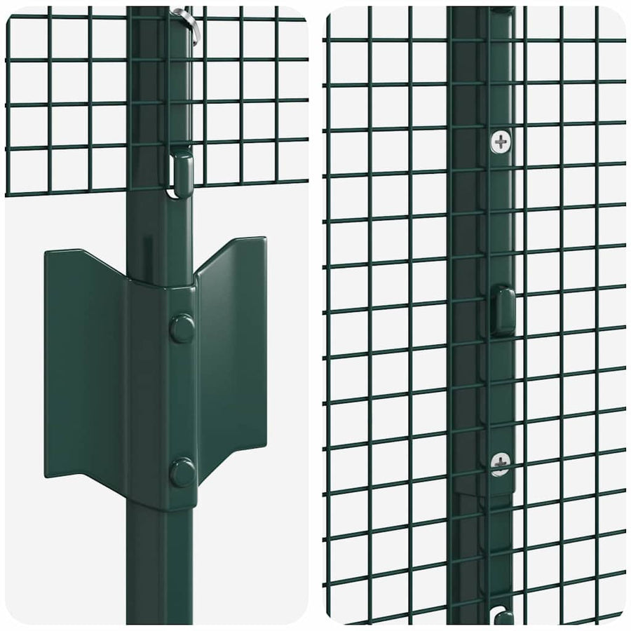 Heining met Posten Groen 1,5 x 10 cm Staal