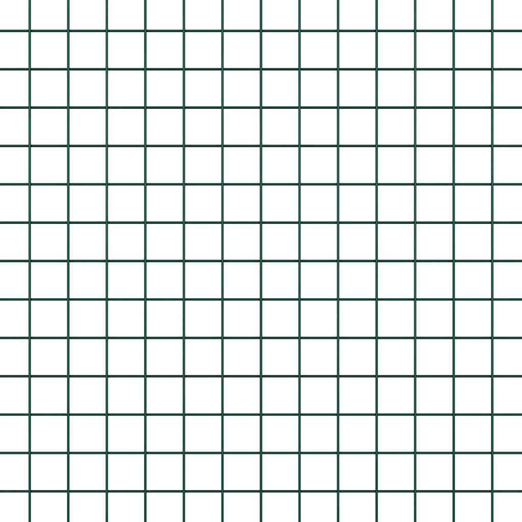 Hecke Met Palen 1,5 X 10 Cm Staal Groen 10 x 1,5 m hek (1,9 x 1,9 cm gaas)