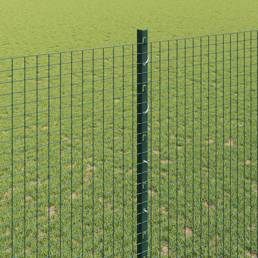 Hecke Met Palen 1,5 X 10 Cm Staal Groen 10 x 1,5 m hek (1,9 x 1,9 cm gaas)