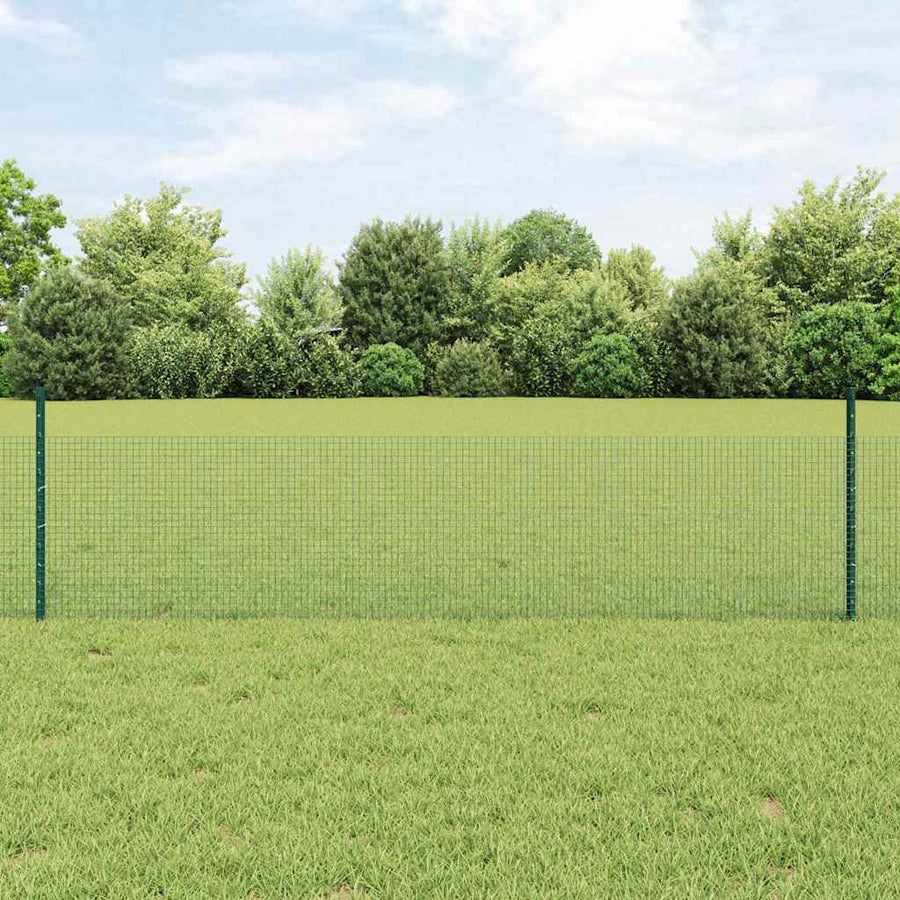 Hek Met Paal 0,5 X 25 M Staal Groen 25 x 0,5 m hek (1,6 x 1,6 cm gaas)
