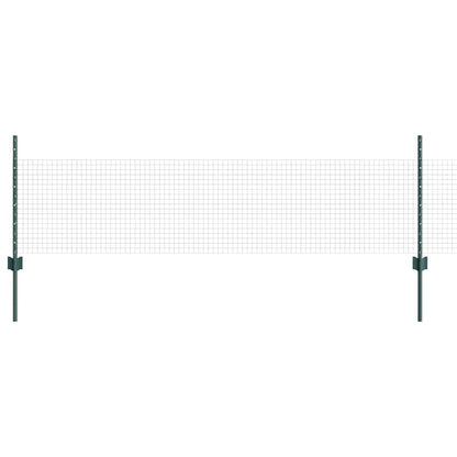 Hecke Met Palen 0,5 X 25 M Staal Groen 25 x 0.5 m hek (2.5 x 2.5 cm gaas)