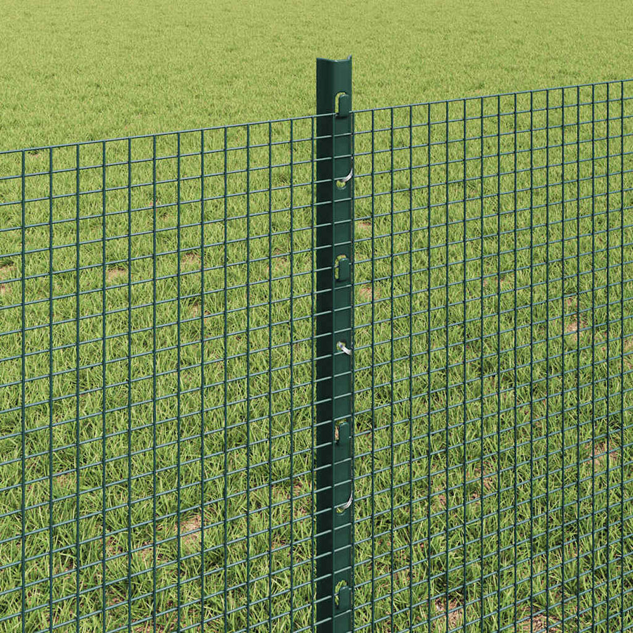 Hek Met Paal 0,6 X 25 M Staal En Pvc Groen 25 x 0,6 m hek (1,2 x 1,2 cm gaas)