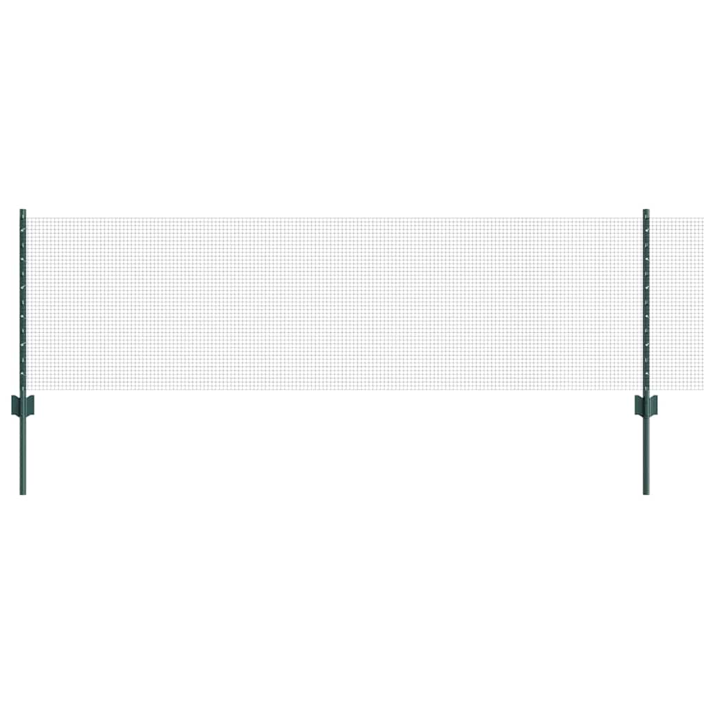 Hek Met Paal 0,6 X 25 M Staal En Pvc Groen 25 x 0,6 m hek (1,2 x 1,2 cm gaas)