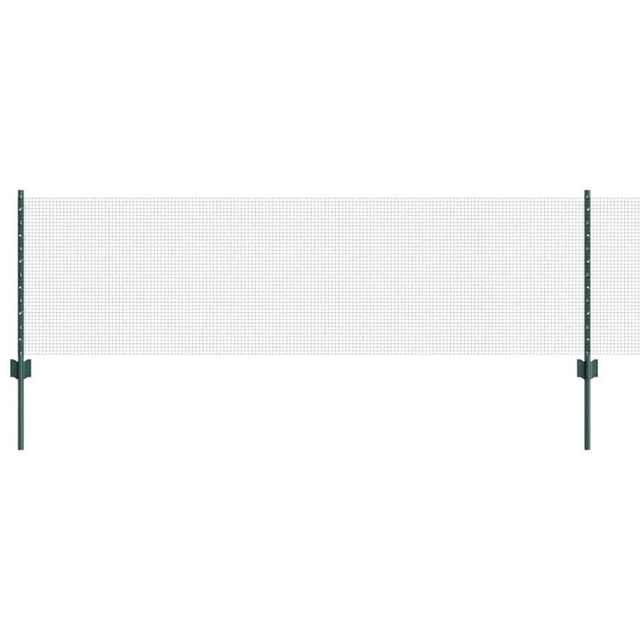 Hek Met Paal 0,6 X 25 M Staal En Pvc Groen 25 x 0,6 m hek (1,2 x 1,2 cm gaas)