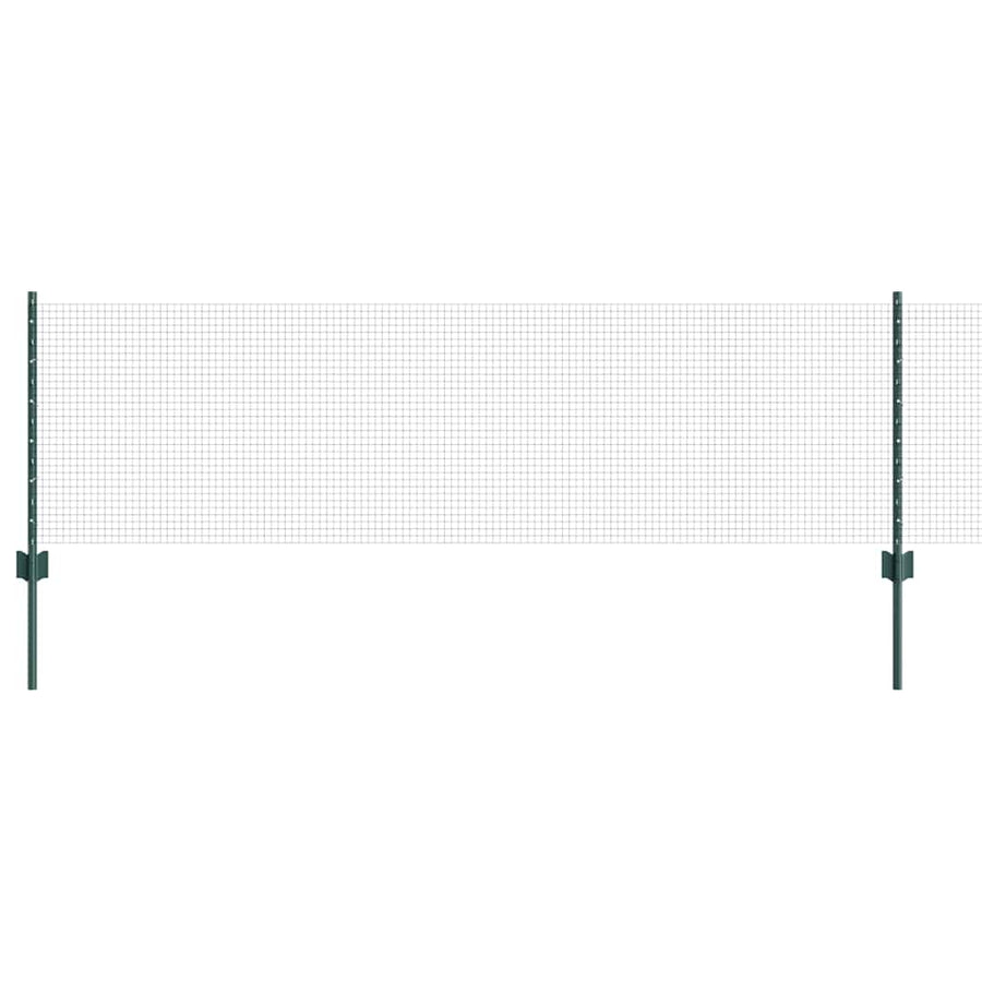 Hek Met Paal 0,6 X 25 M Staal En Pvc Groen 25 x 0,6 m hek (1,6 x 1,6 cm gaas)