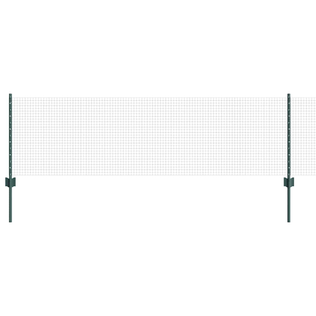 Hek Met Paal 0,6 X 25 M Staal En Pvc Groen 25 x 0,6 m omheining (1,9 x 1,9 cm gaas)