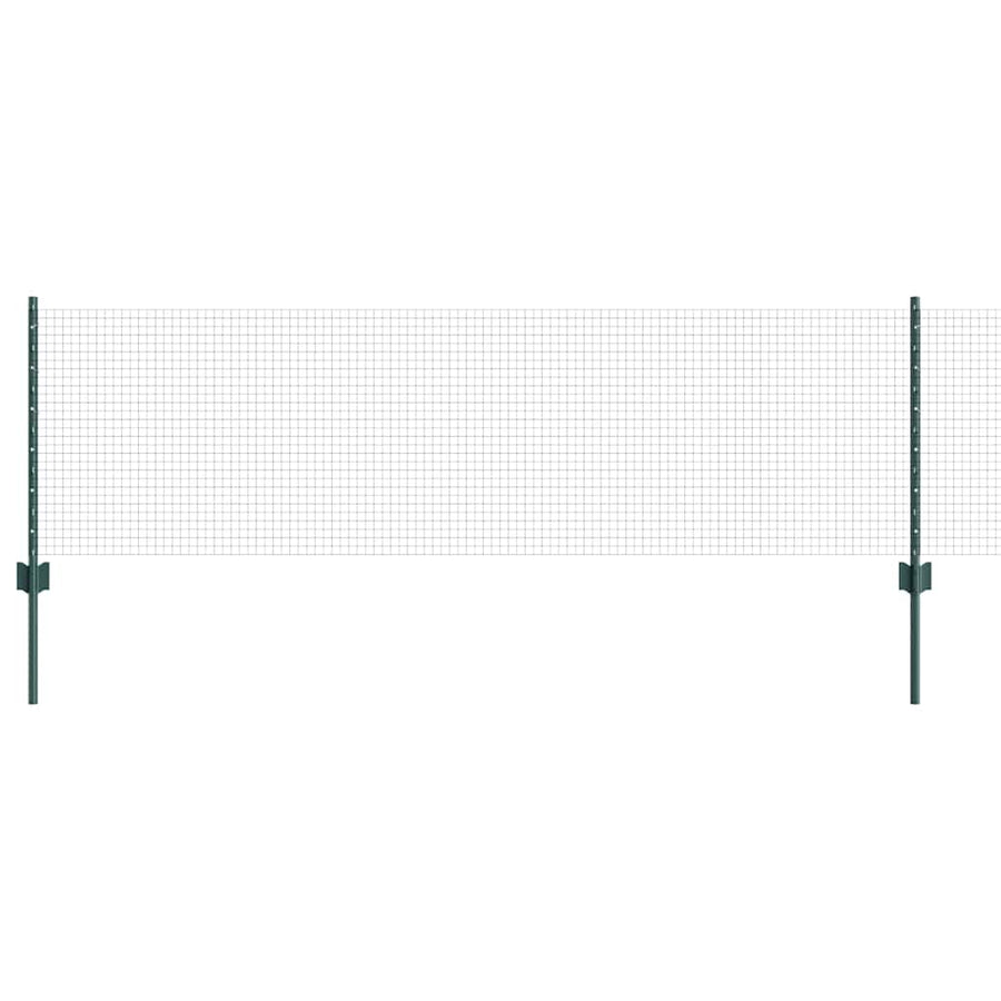 Hek Met Paal 0,6 X 25 M Staal En Pvc Groen 25 x 0,6 m omheining (1,9 x 1,9 cm gaas)