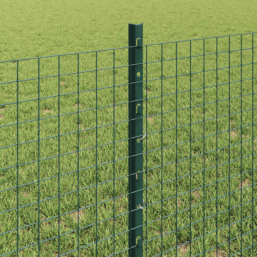 Hek Met Paal 0,6 X 25 M Staal En Pvc Groen 25 x 0,6 m hek (2,5 x 2,5 cm gaas)