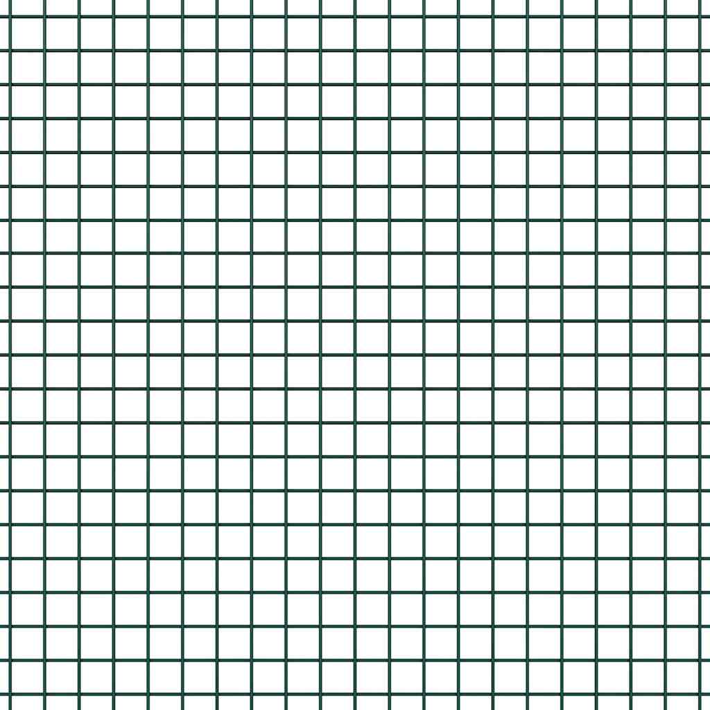 Hek Met Paal 0,8 X 25 M Staal En Pvc Groen 25 x 0,8 m hek (1,2 x 1,2 cm gaas)