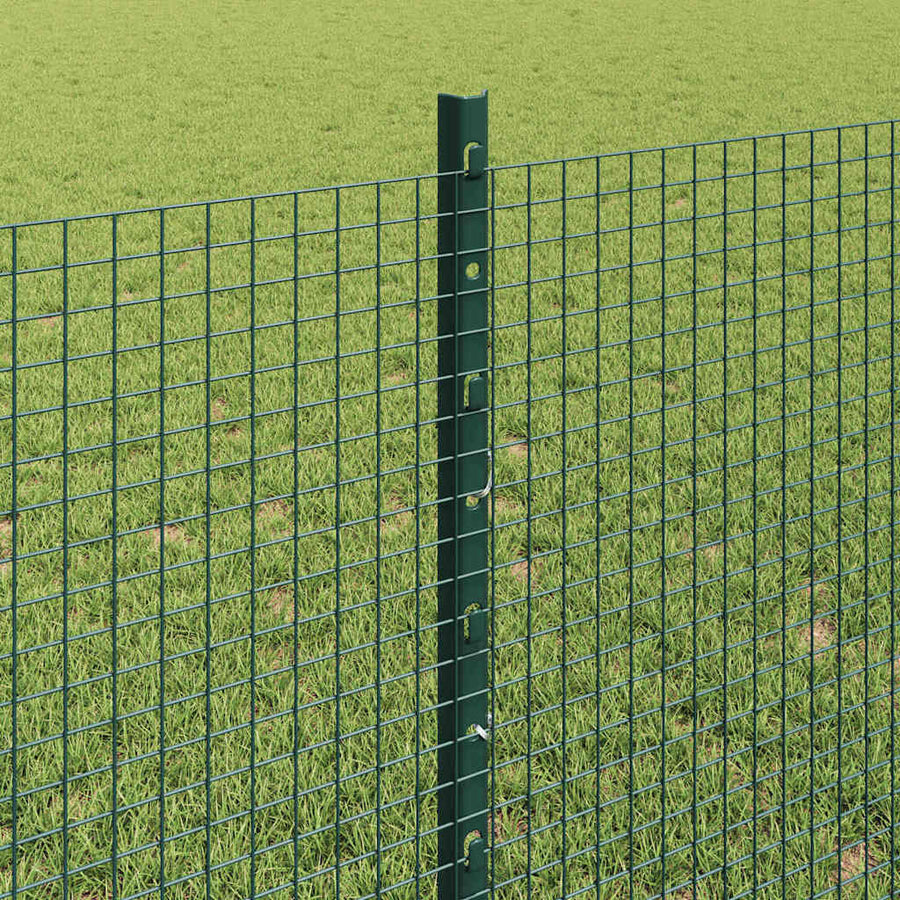 Hek Met Paal 0,8 X 25 M Staal En Pvc Groen 25 x 0,8 m omheining (1,6 x 1,6 cm gaas)