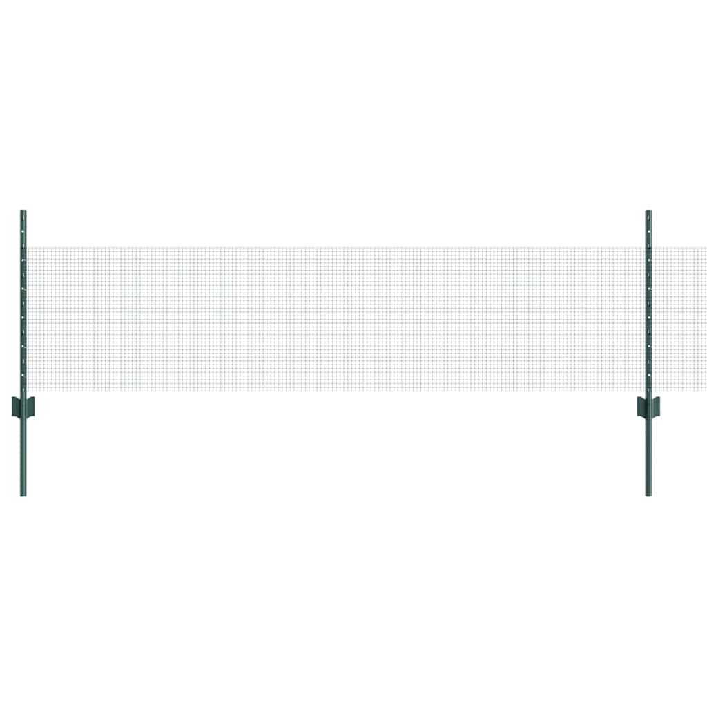 Hek Met Paal 0,5 X 50 M Staal En Pvc Groen 50 x 0,5 m hek (1,2 x 1,2 cm gaas)