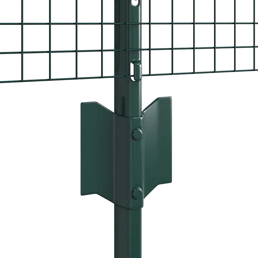 Hek Met Paal 0,5 X 50 M Staal En Pvc Groen 50 x 0,5 m hek (2,5 x 2,5 cm maas)