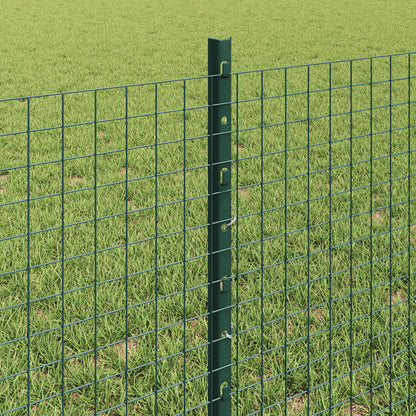 Hek Met Paal 0,6 X 50 M Staal En Pvc Groen 50 x 0,6 m hek (2,5 x 2,5 cm maas)