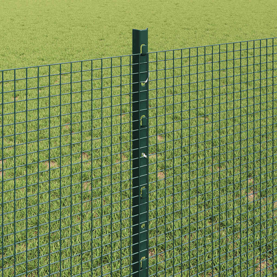 Hek Met Paal 0,8 X 50 M Staal En Pvc Groen 50 x 0,8 m hek (1,2 x 1,2 cm gaas)