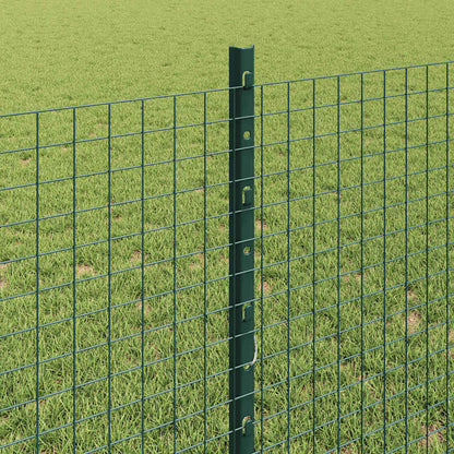 Hek Met Paal 0,8 X 50 M Staal En Pvc Groen 50 x 0,8 m hek (2,5 x 2,5 cm gaas)