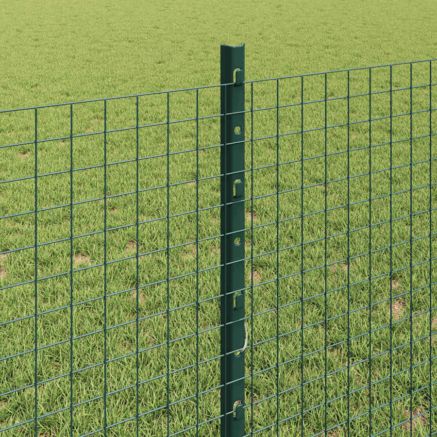 Hek Met Paal 0,8 X 50 M Staal En Pvc Groen 50 x 0,8 m hek (2,5 x 2,5 cm gaas)