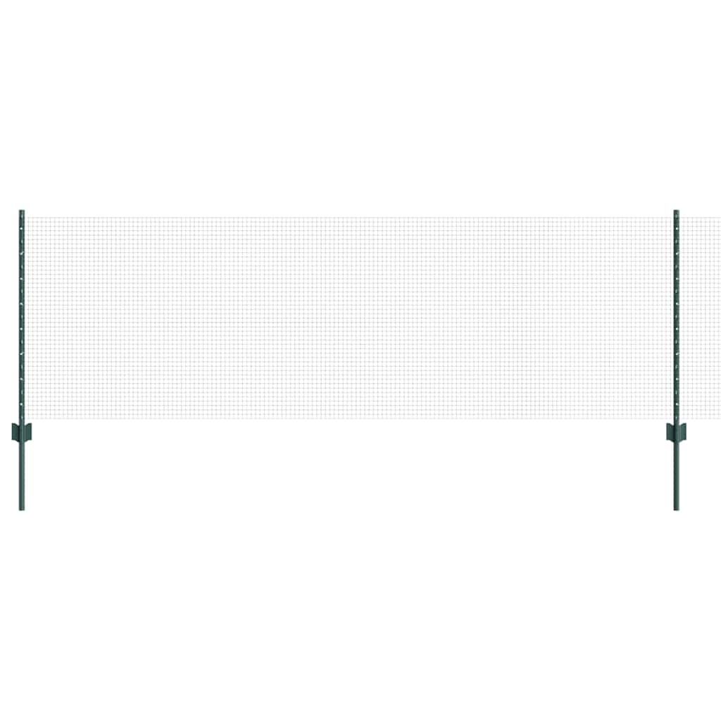 Hek Met Paal 0,8 X 100 M Staal En Pvc Groen 100 x 0,8 m hek (1,6 x 1,6 cm gaas)