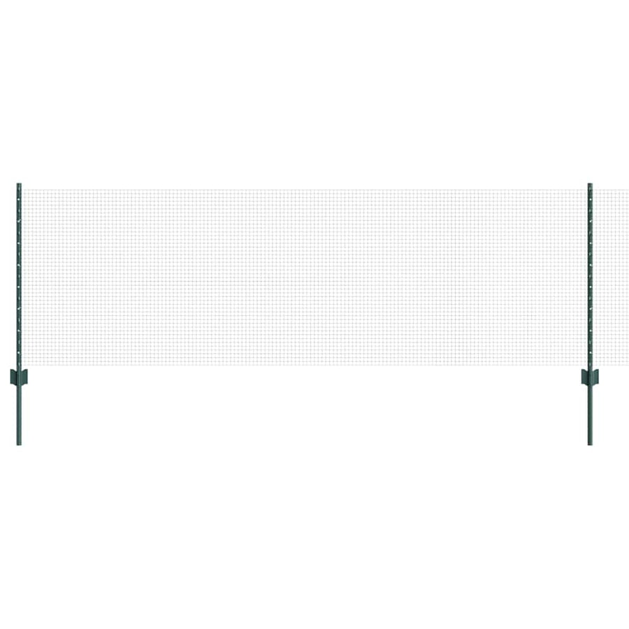 Hek Met Paal 0,8 X 100 M Staal En Pvc Groen 100 x 0,8 m hek (1,6 x 1,6 cm gaas)