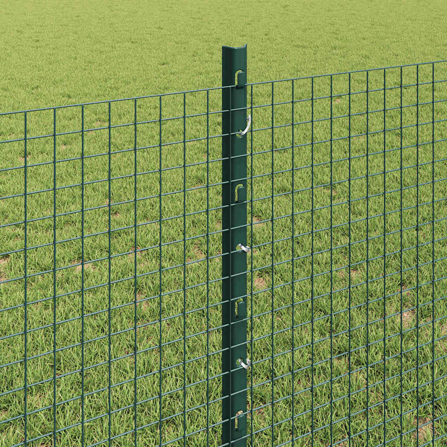 Hek Met Paal 0,8 X 100 M Staal En Pvc Groen 100 x 0,8 m hek (1,9 x 1,9 cm gaas)