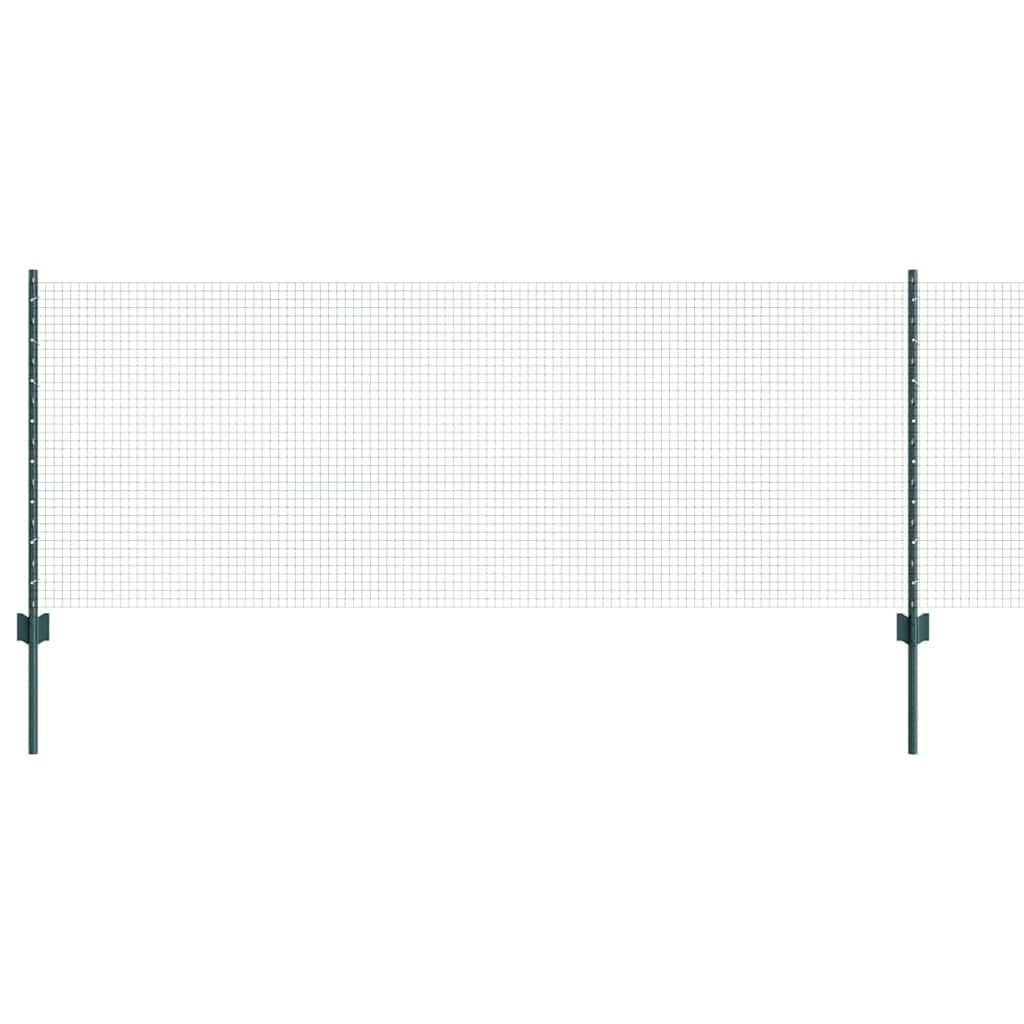 Hek Met Paal 0,8 X 100 M Staal En Pvc Groen 100 x 0,8 m hek (1,9 x 1,9 cm gaas)