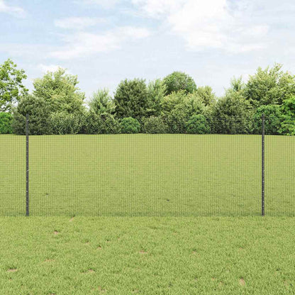 Hecke Met Palen 1 X 10 M Staal Grijs 10 x 1 m hek (1.9 x 1.9 cm gaas)