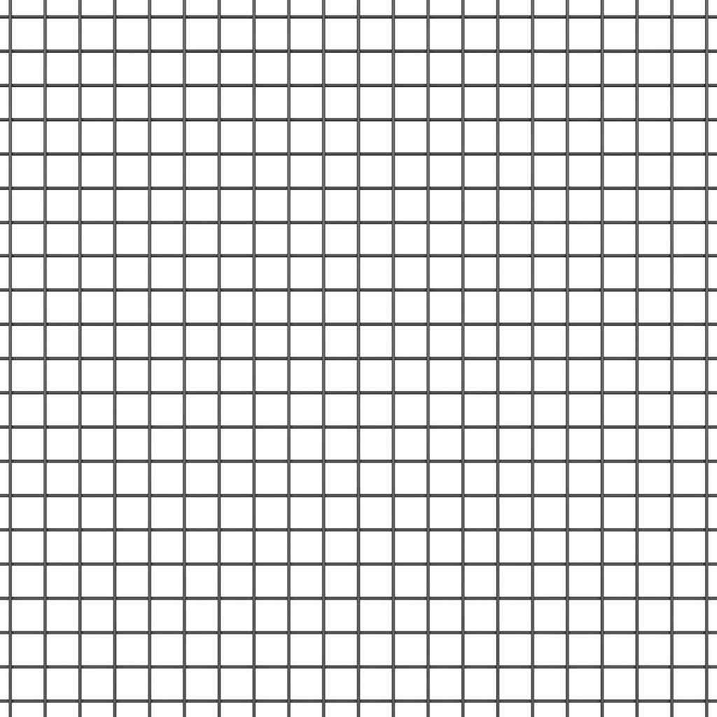 Hek En Paal 1,5 X 10 M Staal Grijs 10 x 1,5 m hek (1,2 x 1,2 cm gaas)