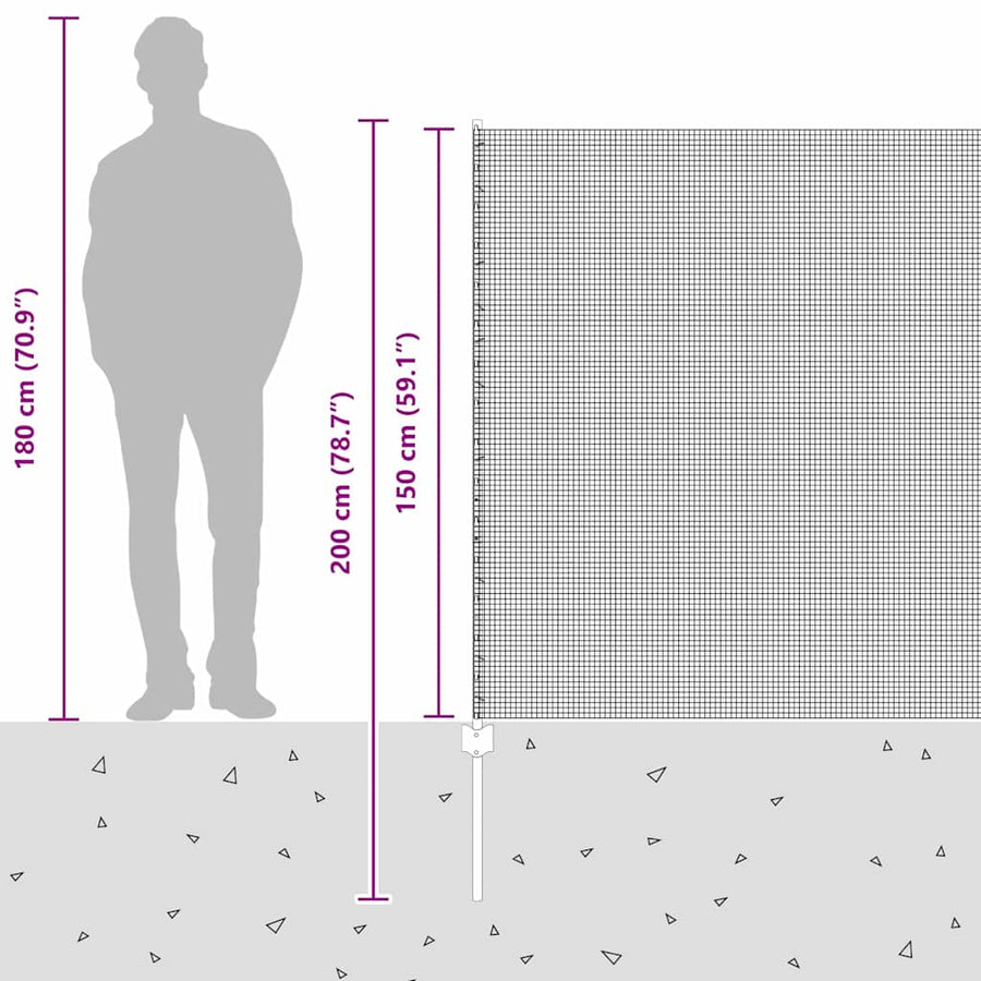 Hek En Paal 1,5 X 10 M Staal Grijs 10 x 1,5 m hek (1,2 x 1,2 cm gaas)