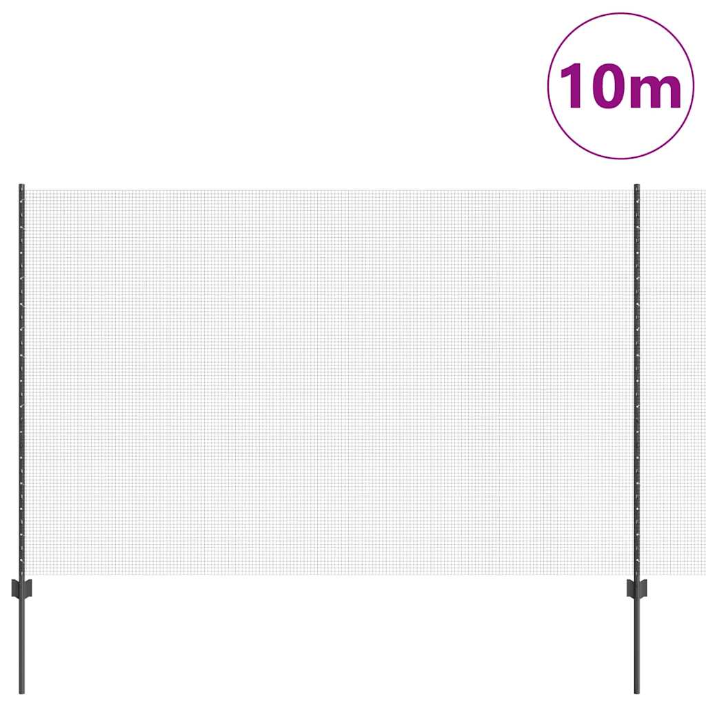 Hek En Paal 1,5 X 10 M Staal Grijs 10 x 1,5 m hek (1,2 x 1,2 cm gaas)