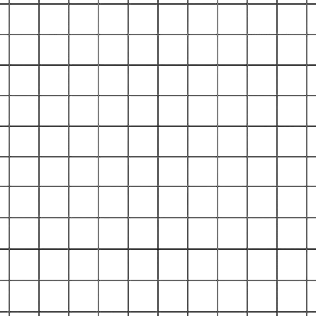 Buitenlasdraadhek met palen 10 x 1,6 m PVC-Coated Staal Grijs