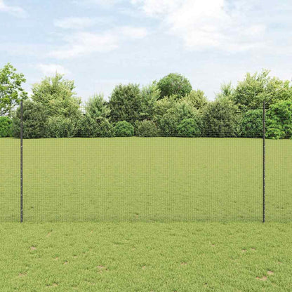 Buitenlasdraadhek met palen 10 x 1,6 m PVC-Coated Staal Grijs