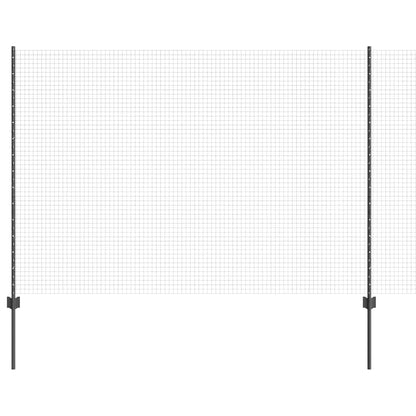 Buitenlasdraadhek met palen 10 x 1,6 m PVC-Coated Staal Grijs