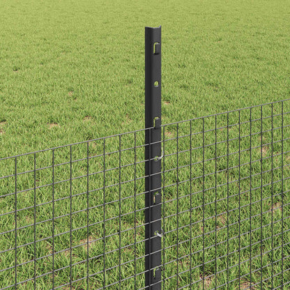 Hek met Paal Grijs 0,5 x 25 m Staal